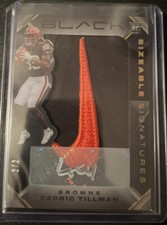 2023 PANINI BLACK CEDRIC TILLMAN 2/2 ROOKIE NIKE SWOOSH PATCH AUTO BROWNS RC