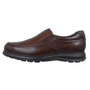 Fluchos Zeta: Mocasines  Para Hombre Marrón Piel Plantillas Extraíbles F0603 - Picture 1 of 6