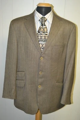 Abrigo deportivo Ermenegildo Zegna para hombre espiga 3 botones delanteros talla 44T Foto 1 de 4