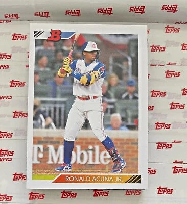 2021 Topps Throwback Thursday #47 Ronald Acuna Jr Atlanta Braves PR 1640 - Image 1 of 2