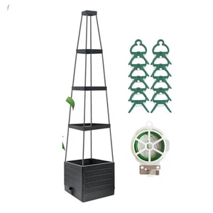 2 Packs Raised Garden Bed Tomato Planter Box with Trellis,44.8" Self-Watering - Picture 1 of 27