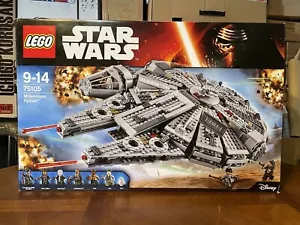 2015 LEGO STAR WARS THE FORCE AWAKENS 75105 MILLENNIUM FALCON AFA - Picture 1 of 11