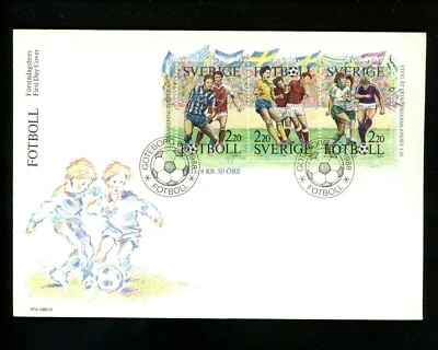 Postal History Sweden FDC #1708a Sports Soccer futbol 1988 - Image 1 of 4