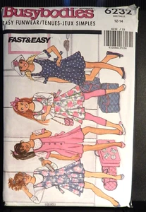 Busybodies by Butterick 6232 girl's pattern size 12-14 uncut - Picture 1 of 2