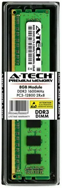 A-Tech 8GB (1 x 8GB) PC3-12800 (DDR3-1600) Memory (EB3SP00077)