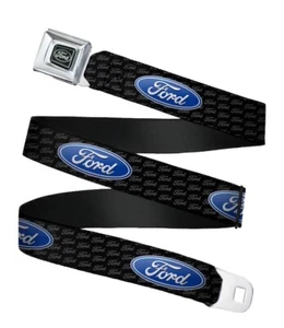 FORD Logo Adjustable Seatbelt BELT Buckle Belt Licensed Buckle Down (24”-38”) - Picture 1 of 5