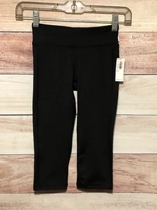 Old Navy Active Girls Leggings Sz S (6-7) Black Go Dry Crop Mid Rise NWT LBB76 - Picture 1 of 6