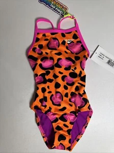 The Finals Girls Bathing Suit Size 5 NWT One Piece Swimsuit Leopard Print - Picture 1 of 5