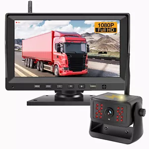 Wireless 7" DVR Monitor Standby Mode IR Solar Backup Camera Magnetic Base For Rv - Picture 1 of 16