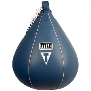 Title Boxing Leather Speed Bag - XL - Blue - (10" x 12") - Picture 1 of 4