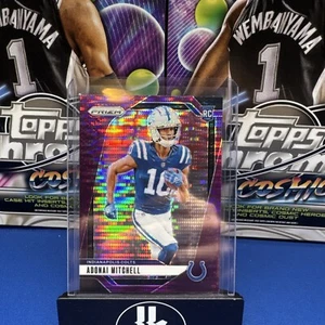 2024 Panini Prizm Football Adonai Mitchell RC Purple Pulsar #303 - Picture 1 of 2
