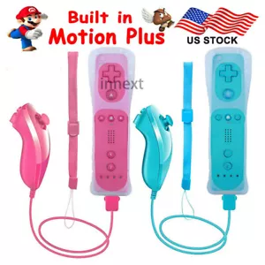 Built in Motion Plus Remote Controller & Nunchuck For Nintendo Wii/Wii U w/ Case - Picture 1 of 163