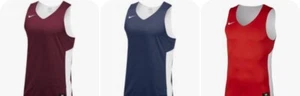 Nike Red-Navy-Maroon Reversible Basketball Tank Top Youth Size S-M-L-XL 872382 - Picture 1 of 26