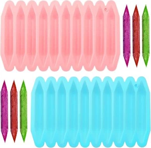 2Pcs Crayon Molds Reusable Silicone Oven Safe 10 Blue, Pink - Picture 1 of 13