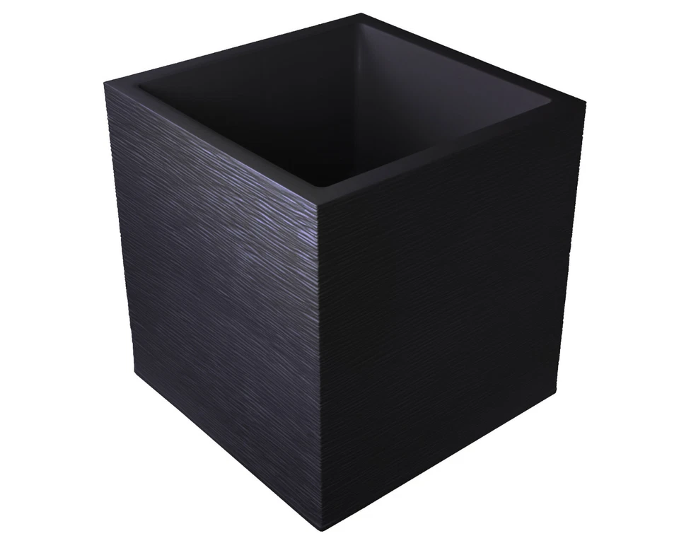 Ondis24 Pflanzkübel Blumenkübel Vulkan 35L Blumentopf Pflanztopf Graphit Optik - Bild 1 von 4