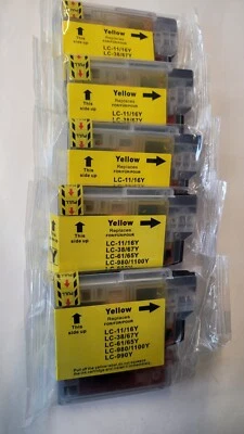 5x YELLOW PATRONEN kompatibel für BROTHER DCP 145 c 165c 167c 195c 365c MFC 250c - Bild 1 von 3