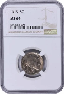 1915 Buffalo Nickel MS64 NGC - Picture 1 of 2