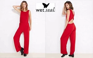 ¡Nuevo con etiquetas Talla XL Contempo Informal Rojo Para mujeres Espalda Abierta Espalda Ancha Pierna Ancha Brote! - Imagen 1 de 1