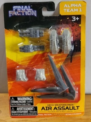 Paquete de armas mecánicas Final Faction Alpha Team 1 asalto aéreo para figuras 1:18 Foto 1 de 2