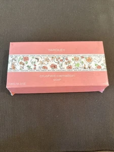 Vintage 60s Yardley Crushed Carnation Bar Soap 3 Bar Boxed Set NOS unbenutzt - Bild 1 von 6