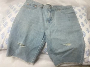 Levi’s Light Blue WashYouth Boys Jean Shorts Youth Size 12 New With Tags - Picture 1 of 2