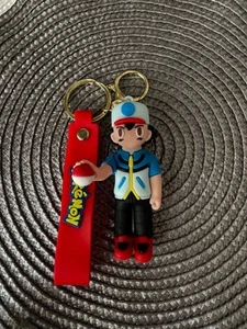 Pokemon Ash Cartoon Keychain Keyring Gift Set Bag Clip stocking filler NEW - Picture 1 of 2