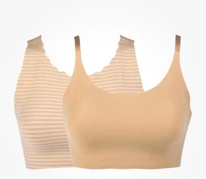 Rhonda Shear 2er Pack Essentials Body BH beige gestreift/beige XL - Bild 1 von 1