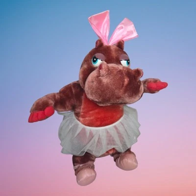 Fantasia Hyacinth Hippo Ballerina Plush Disney land 1990 Rare Stuffed Animal Vtg - Image 1 of 4