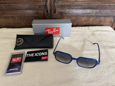 Ray Ban Square II RB 1973 1319/3F 53-20 140 2N azul sobre azul Vichy/blanco Foto 1 de 4