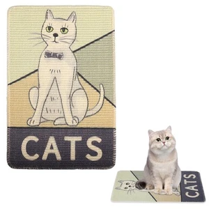Sisal Cat Scratcher Mat Wall Mounted, 15.7 X 23.6 Inch Natural Sisal Cat Scra... - Picture 1 of 7
