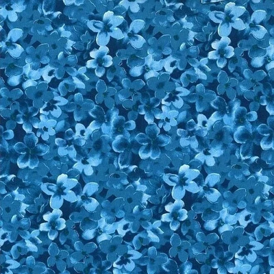 Flower Fairies WHISPER ALLOVER BLUE FLOWERS Floral TOT Fabric By the FQ - 1/4 YD - Image 1 of 4