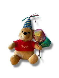 The Disney Store Winnie Puuh "Pooh Party" Geburtstag und Luftballons Plüsch 8 Zoll - Bild 1 von 15