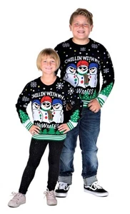 SOCAL LOOK Kids Ugly Christmas Sweater - Funny Holiday Pullover for Boys & Girls - Picture 1 of 10