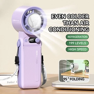 Handheld Fan with 199 Speed Levels and 10000mAh Battery For Travel Essential - Photo 1/6