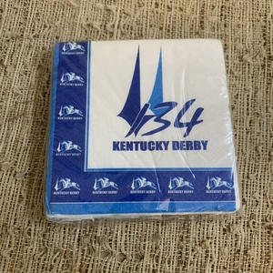 Official Kentucky Derby 134 Napkins Pack of 24 Churchill Downs New Blue - Picture 1 of 4
