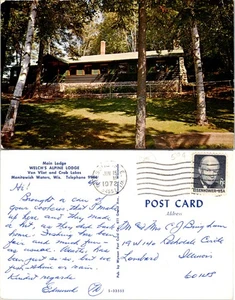 Welchs Alpine Lodge Manitowish Waters Wisconsin Postcard - Picture 1 of 1