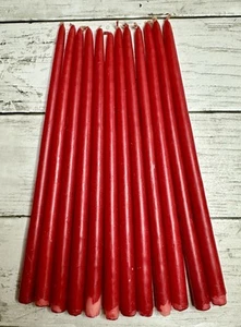 "Velas miniatura rojas Taperlite de colección 12 en caja sin usar Will & Baumer aproximadamente 10""" - Imagen 1 de 7