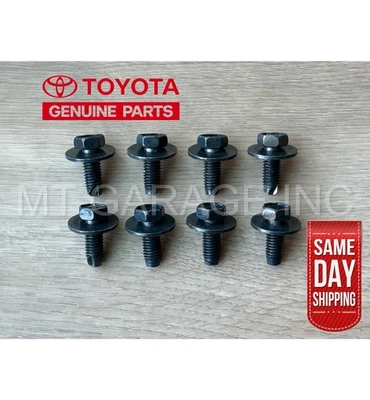 NOVO FABRICANTE DE EQUIPAMENTO ORIGINAL 8x Toyota Tacoma 4Runner FJ Tundra Land Cruiser parafusos de placa frontal - Imagem 1 de 4