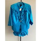 Ashro Bright Blue Skirt Suit 2 Piece Size 22W #99549
