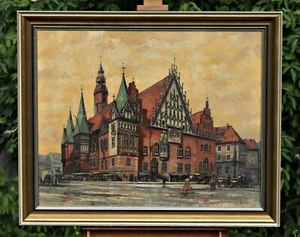 Oskar Dolhart (1907–1982) – Rathaus Breslau Schlesien – Öl auf Leinwand - Bild 1 von 10