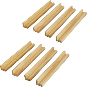 Natural Wood Domino Holder Stand Display Base Mahjong Rack Tray Simple - Picture 1 of 12