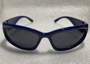 JASPIN Y2K Occhiali da Sole Avvolgenti per Donna/Uomo Blu Ovali Moda UV400 | NUOVI - Foto 1 di 10