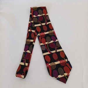 BOXELDER Krawatte C. R. Mackintosh orange & lila Spiralen 100% Seide Tie Italy - Bild 1 von 6