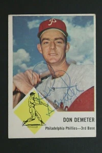 Don Demeter Phillies Signed 1963 Fleer #53 Autographed Vintage Card - Picture 1 of 2