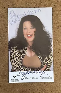Mandy Dingle (EMMERDALE) Pre Signed Cast Card & Message:Yorkshire TV - Picture 1 of 1