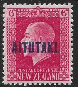 1917 AITUTAKI OVPRT New Zealand Sc#26 MH OG VF - Picture 1 of 2