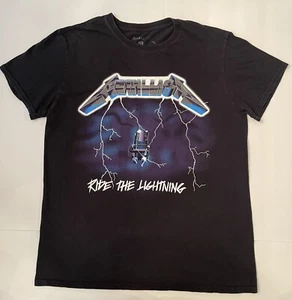 METALLICA T-shirt Ride The Lightning Heavy Metal Tee Men's Black Size M (CG) - Picture 1 of 1