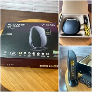Belkin AC 1200 DB Wi-Fi Dual-Band AC+ Gigabit Router Ethernet F9K1123V2 In box - Picture 1 of 7
