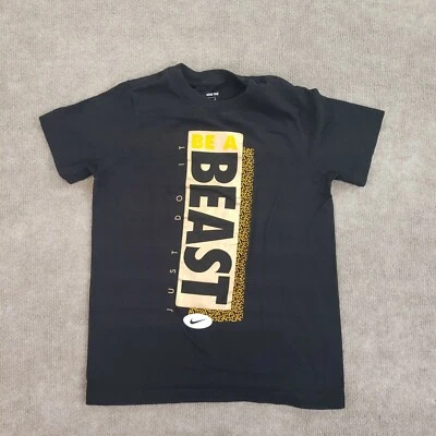 Camiseta Nike Niños Niños Talla Mediana Negra Algodón Be a Beast Cuello Redondo Foto 1 de 4