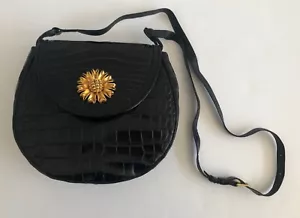 Robert Lee Morris Collection authentische schwarze Alligator Handtasche - Bild 1 von 7